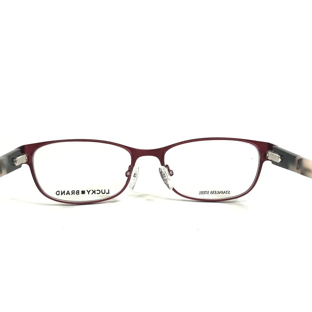 Lucky Brand Eyeglasses Frames D121 BURGUNDY BLACK Rectangular Full Rim 51-17-140